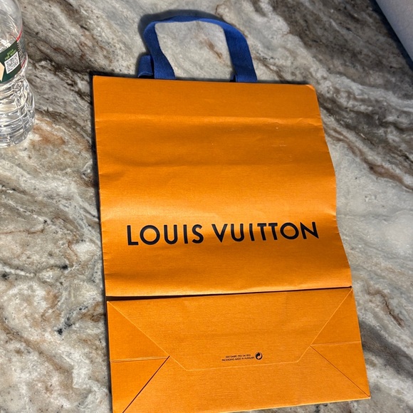 Louis Vuitton Orange Bag with Blue Handles - Picture 2 of 2